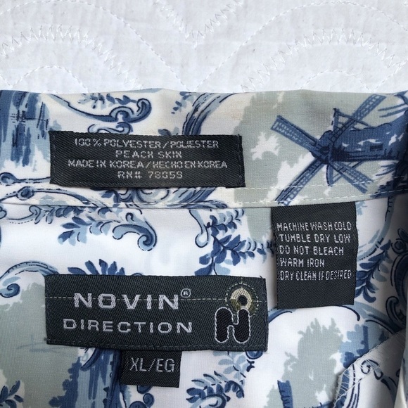 Novin Direct. Blue Boats Hawaiian Poly Shirt XL - Picture 4 of 6